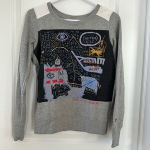 Grey Uniqlo x Jean Michel Basquiat sweatshirt